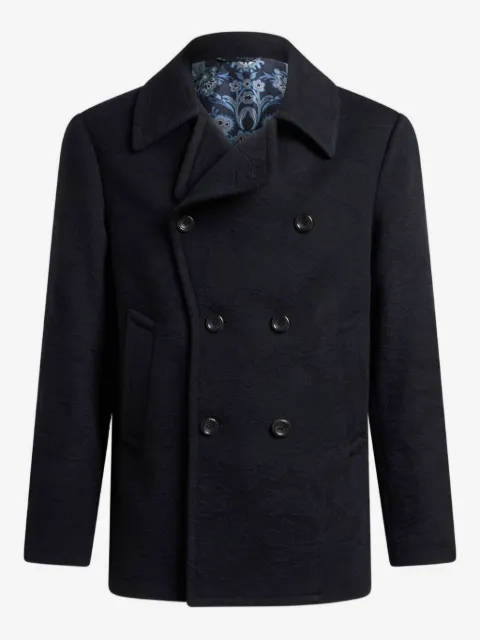 ETRO abrigo en jacquard con doble botonadura