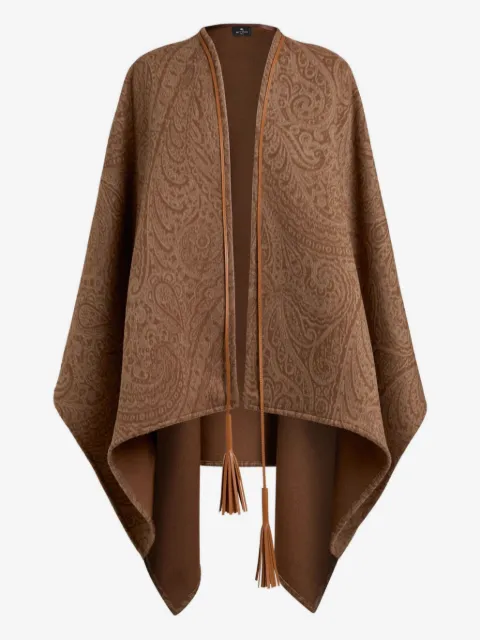ETRO wool and cashmere jacquard cape