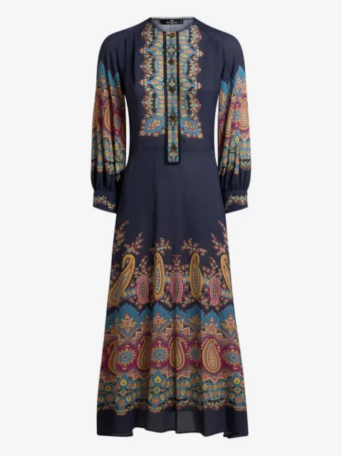 ETRO paisley-print button-front midi dress