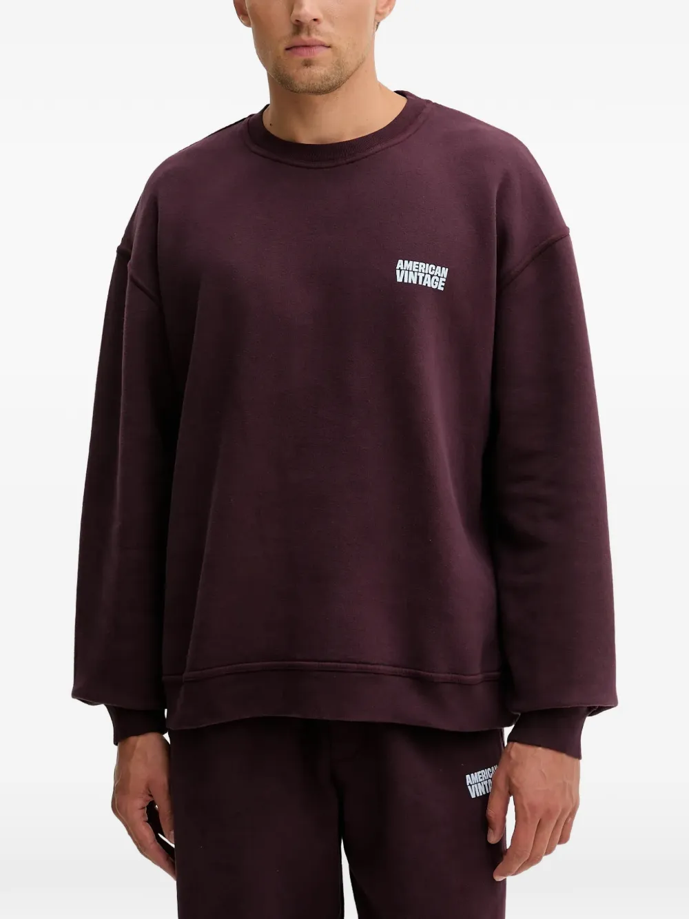 American Vintage Plizzy logo sweatshirt - Violett