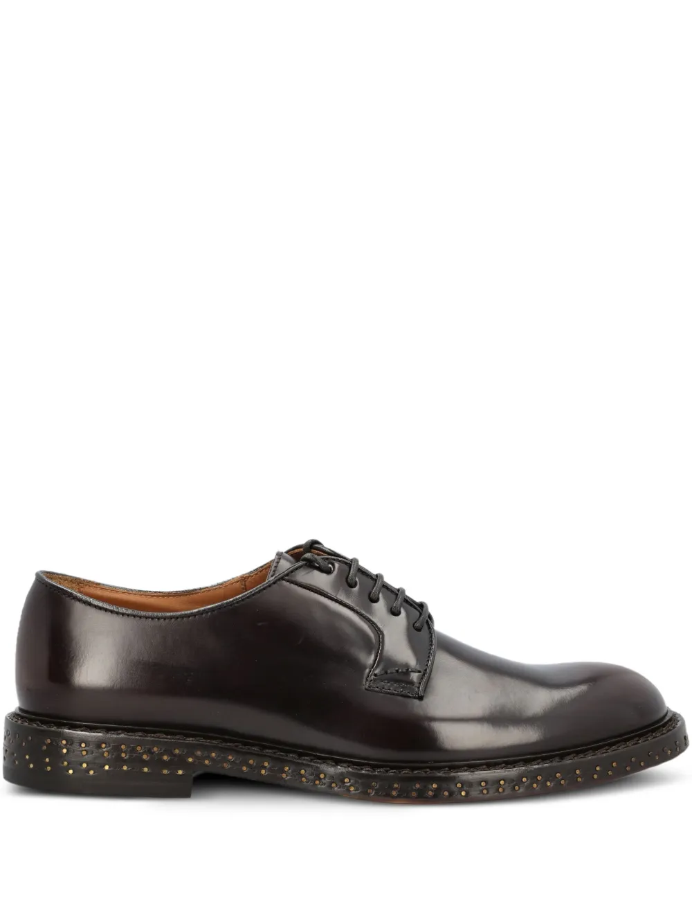 Doucal's studded-sole derby shoes Brown