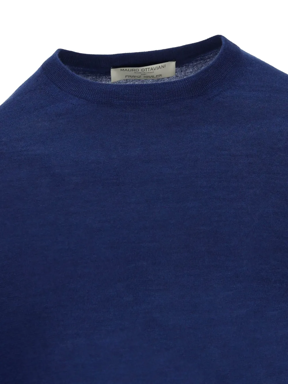 Mauro Ottaviani Crew-neck Wool Sweater In Blue