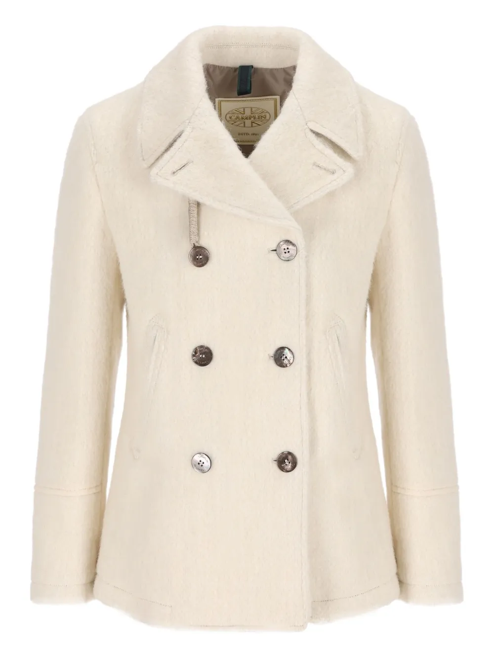 Camplin double-breasted coat | White | Image 1