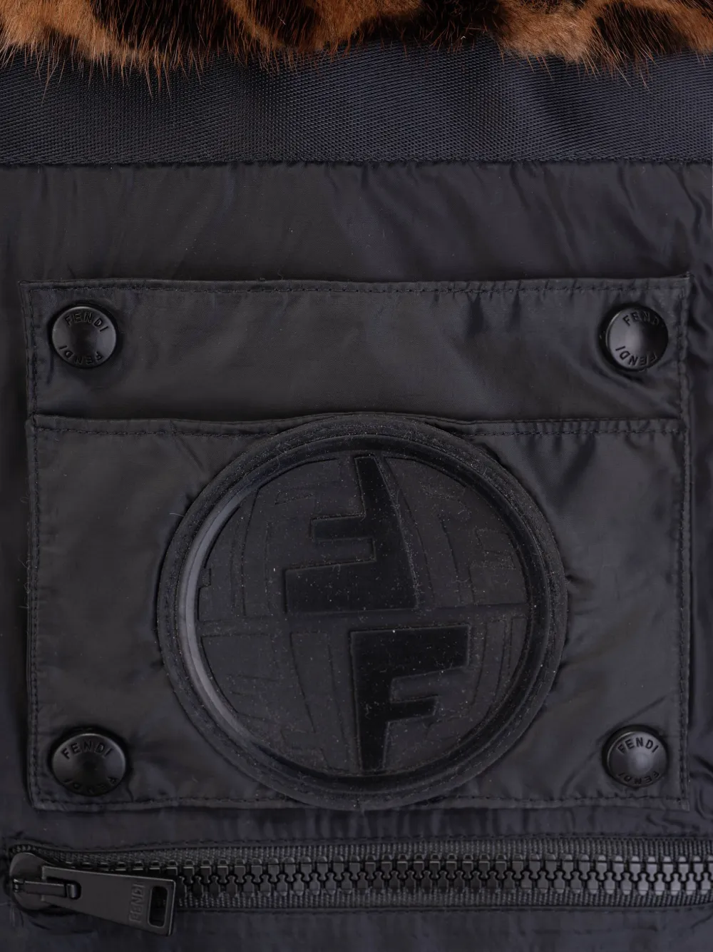 Fendi Ff-pattern Panelled Gilet In Animal Print