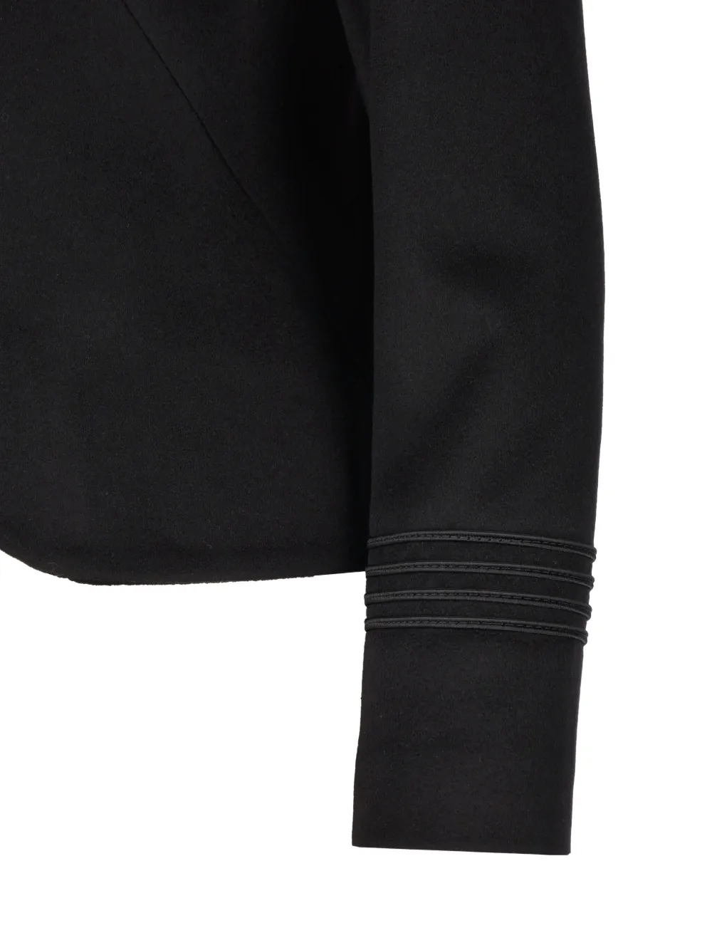 Il Tabarro Buttoned Fitted Jacket In Black