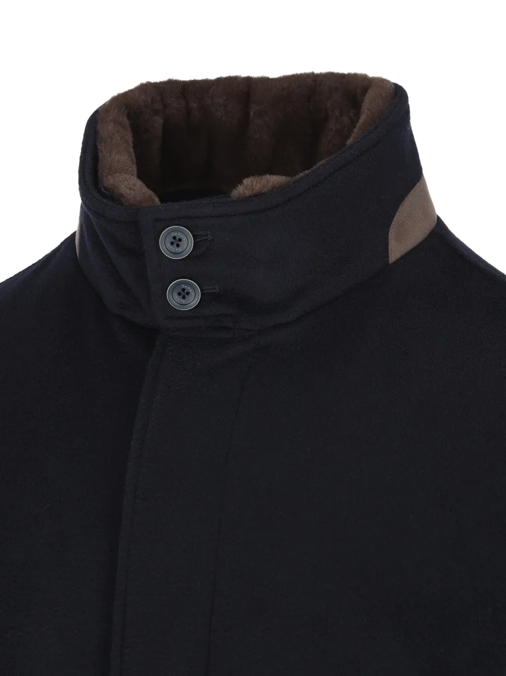 Herno Cashmere High-neck Jacket In Black