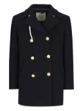 Camplin double-breasted gold-button coat - Blue