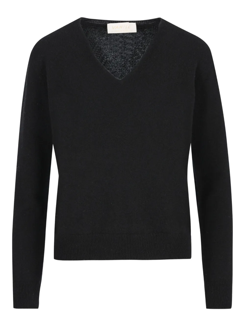 Vanisé V-neck Cashmere Sweater In Black