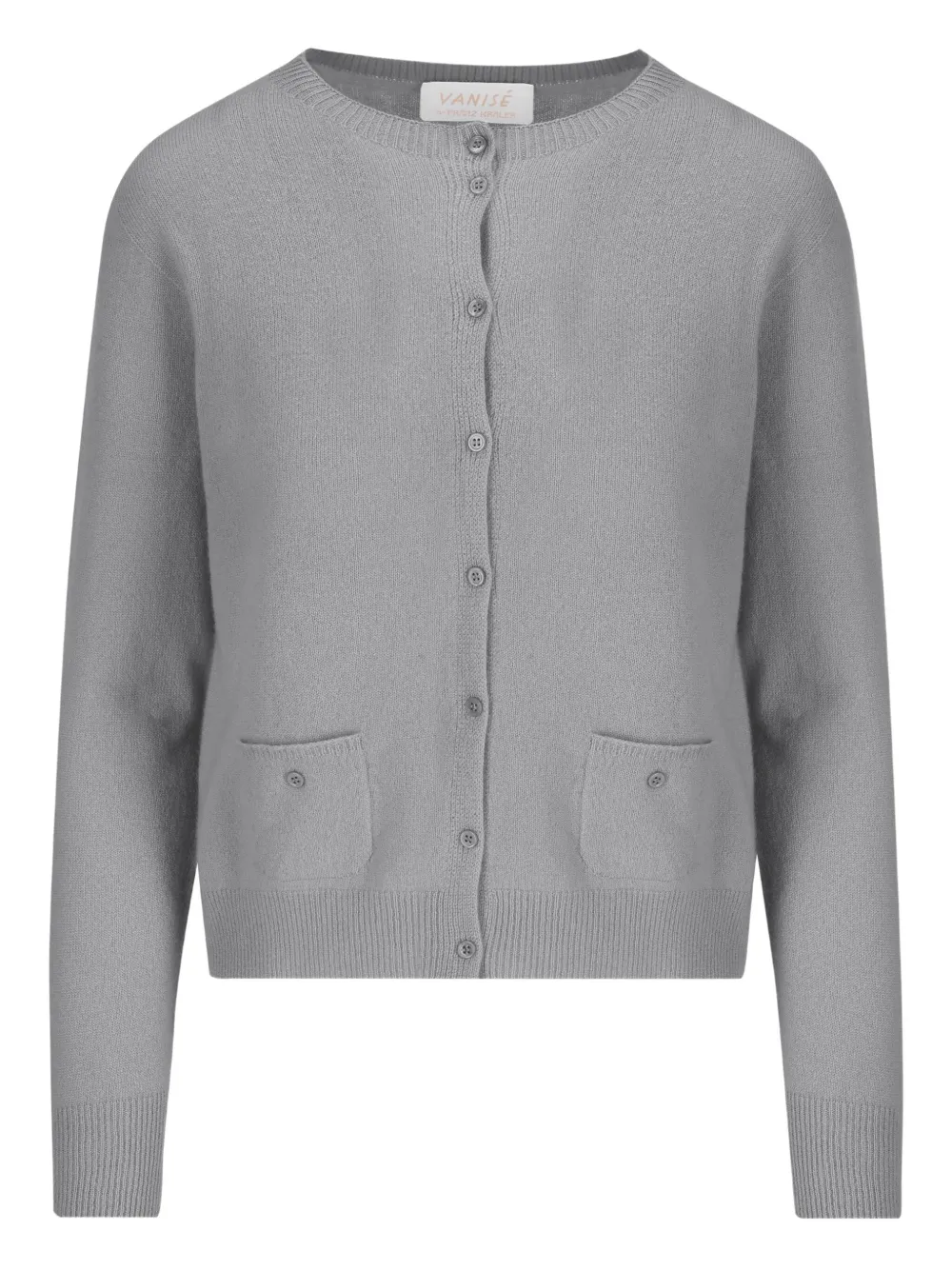 Vanisé Patch-pocket Cashmere Cardigan In Gold