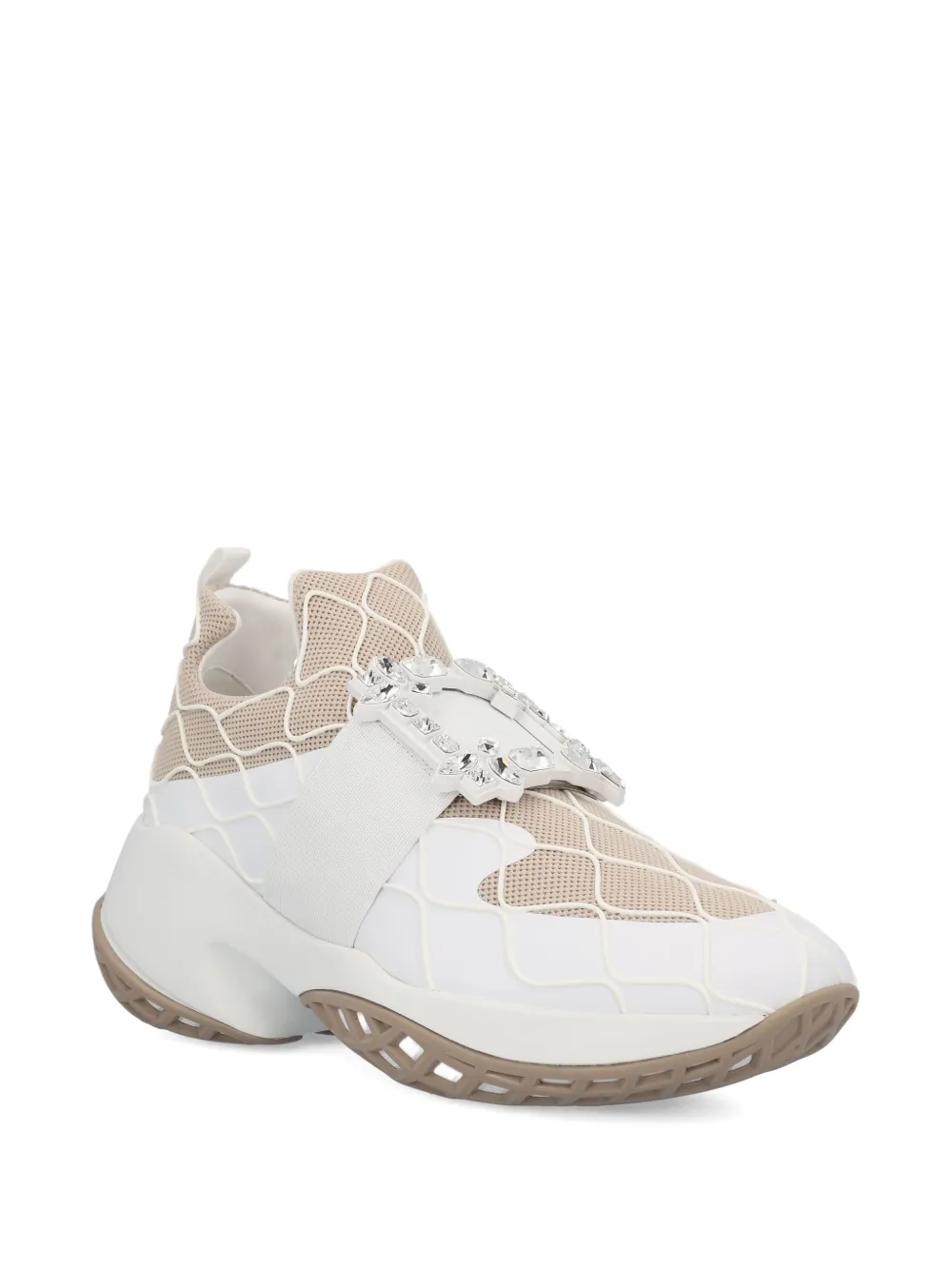Roger Vivier Viv' Run crystal-embellished mesh sneakers | Slip-Ons | Image 2