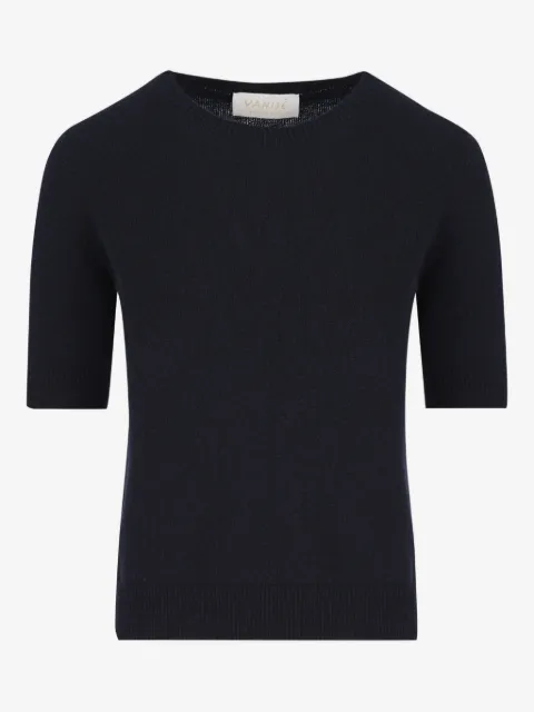 Vanisè ribbed-hem cashmere top