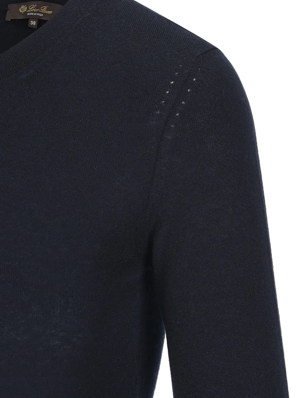 Loro Piana Kasjmier trui met ronde hals Blauw