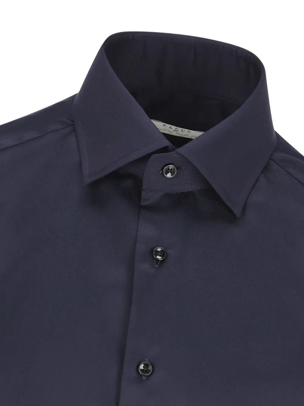 Xacus Katoenen overhemd met knoopmanchetten BLUE