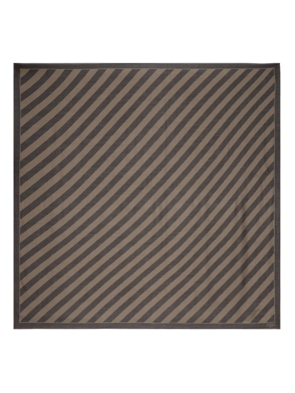 FENDI diagonal-stripe logo scarf | Brown | Image 1