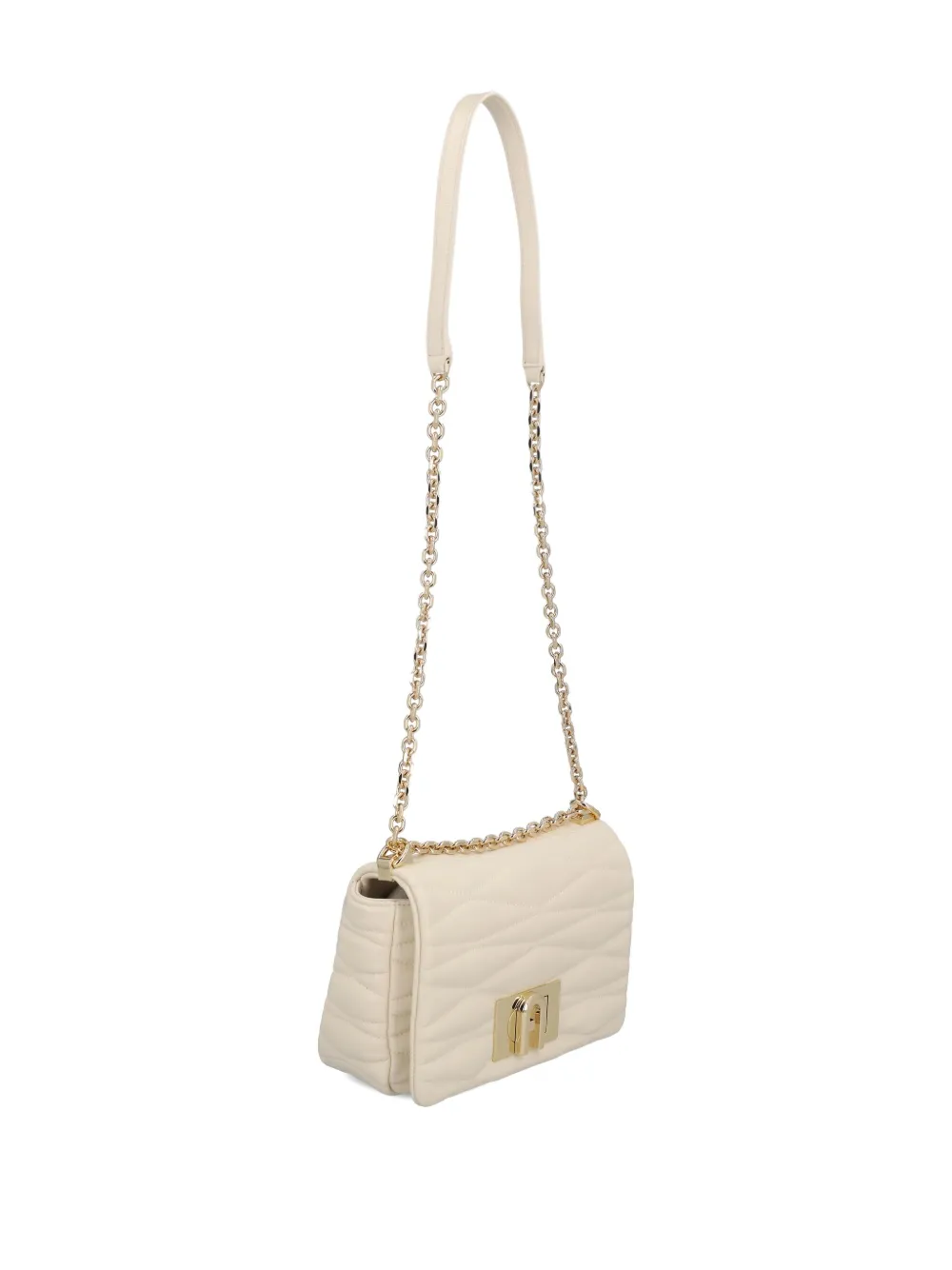 Furla Small 1927 Quilted Shoulder Bag In Neutral