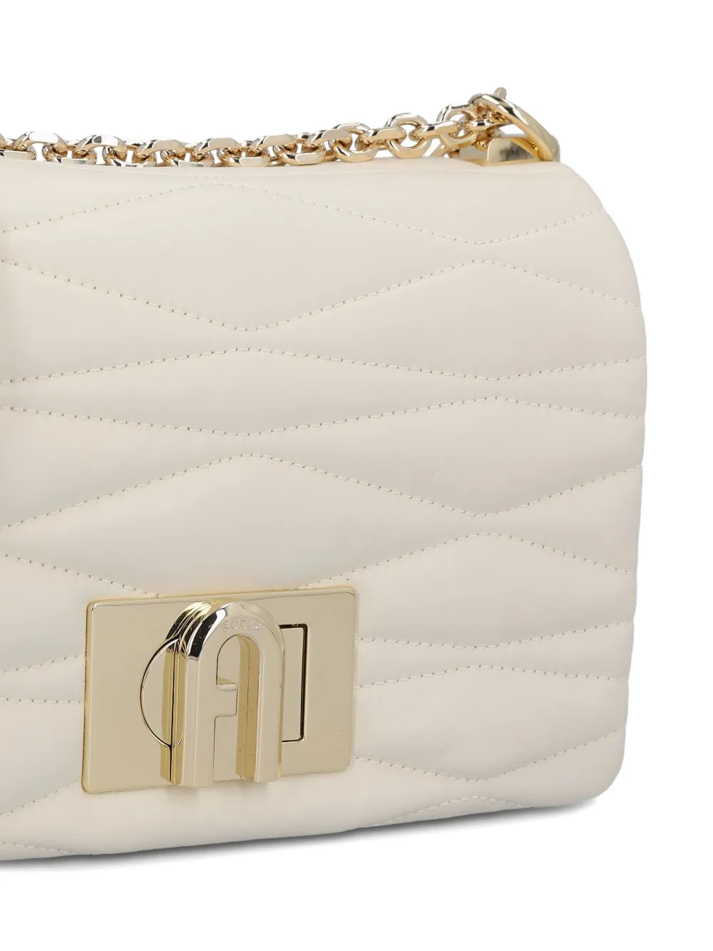 Furla Small 1927 Quilted Shoulder Bag In Neutral