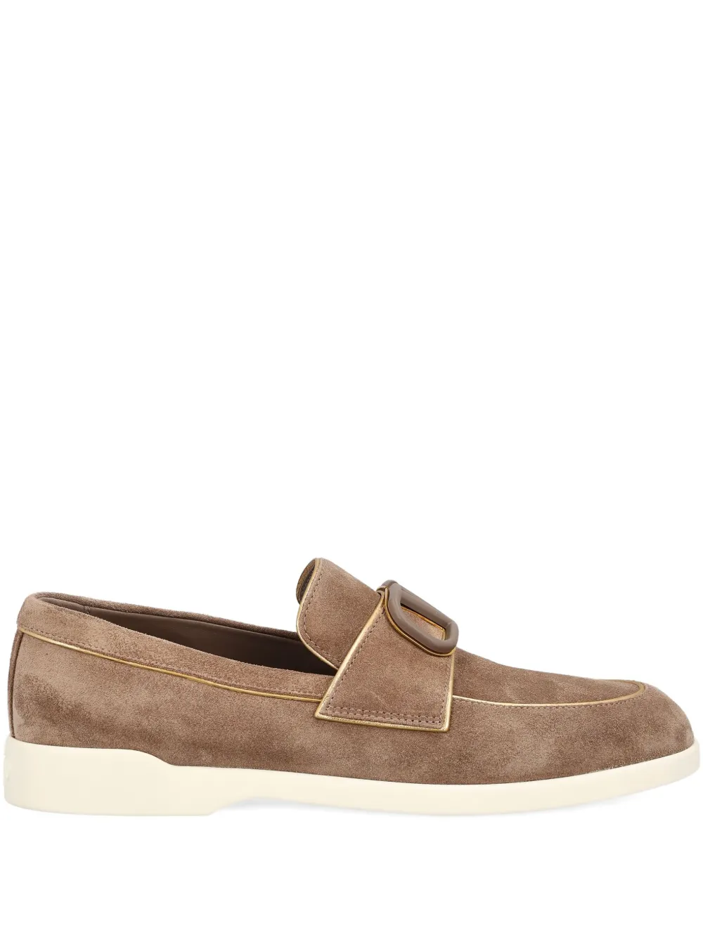 Valentino Garavani Vlogo suède loafers Beige