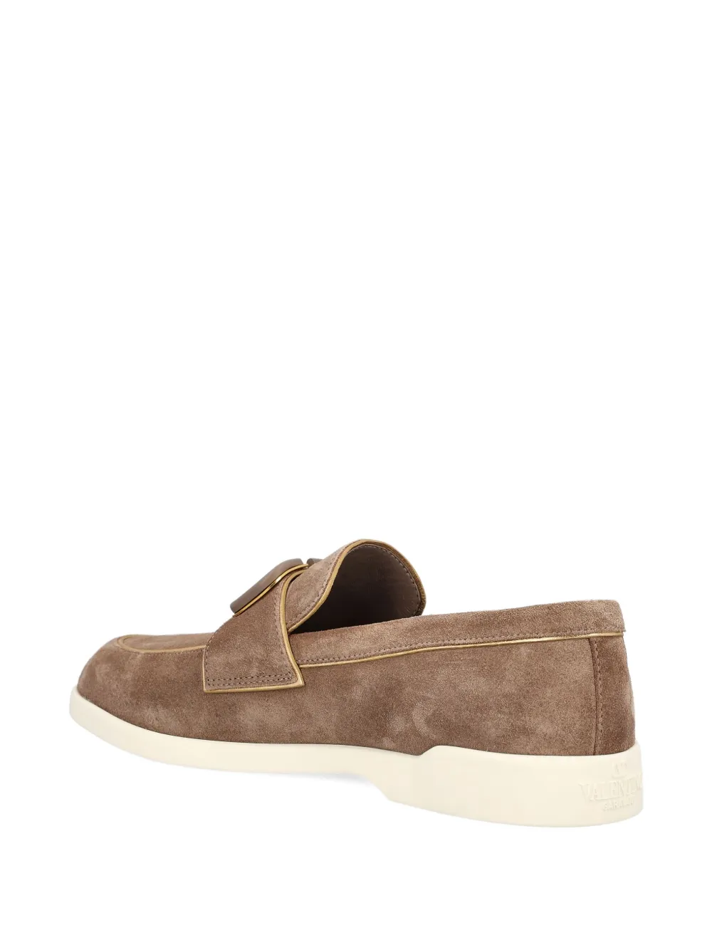 Valentino Garavani Vlogo suède loafers Beige