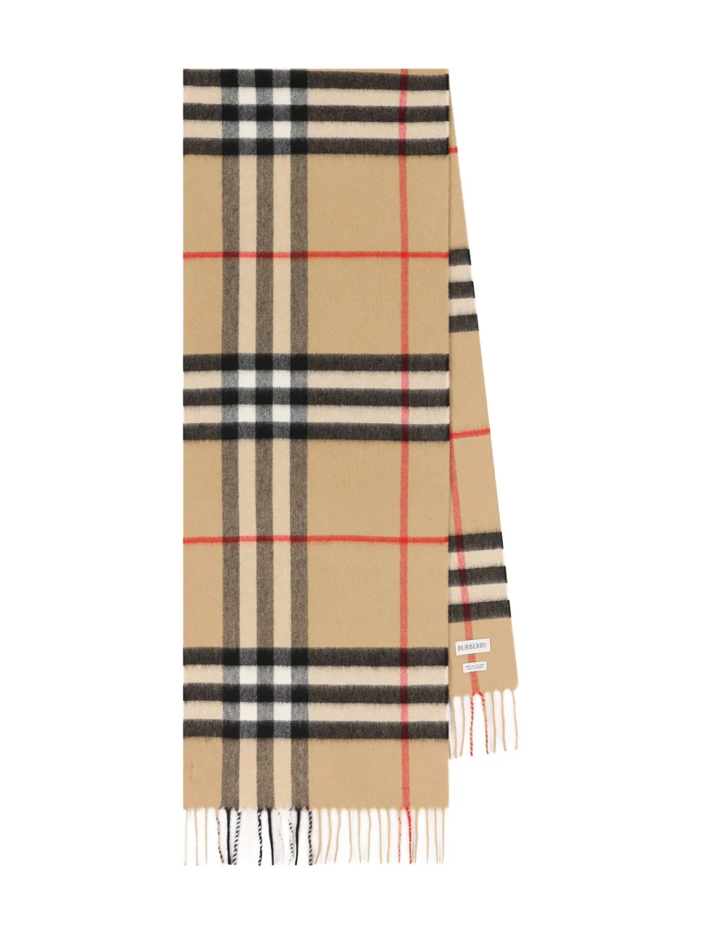 Burberry check cashmere scarf | Neutrals | Image 1
