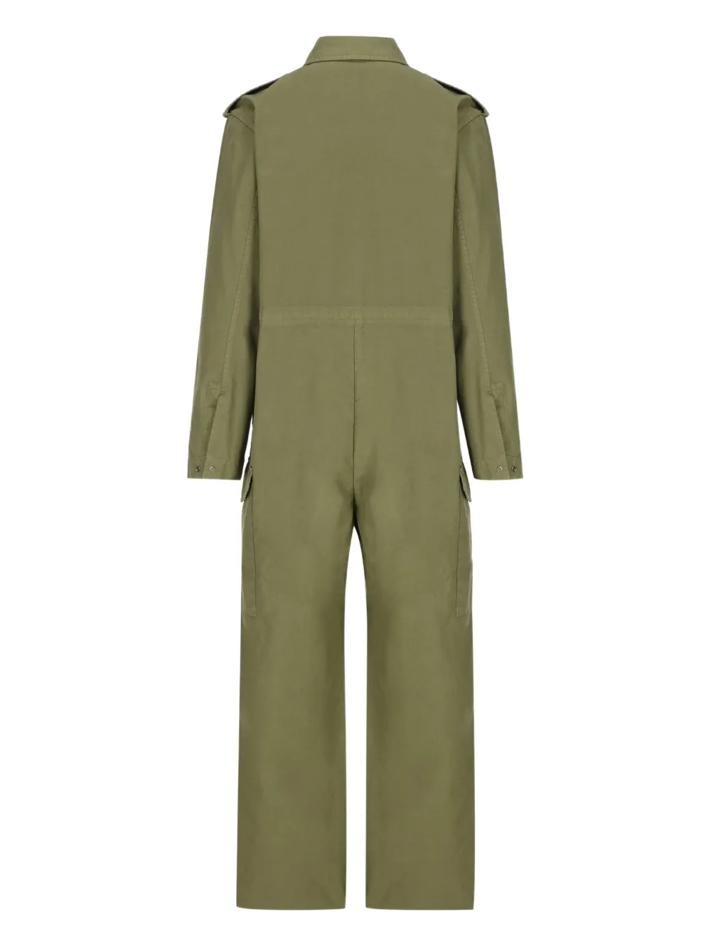 Prada flap-pocket button jumpsuit - Groen