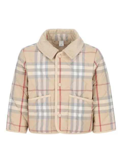 Burberry Kids quilted check jacket