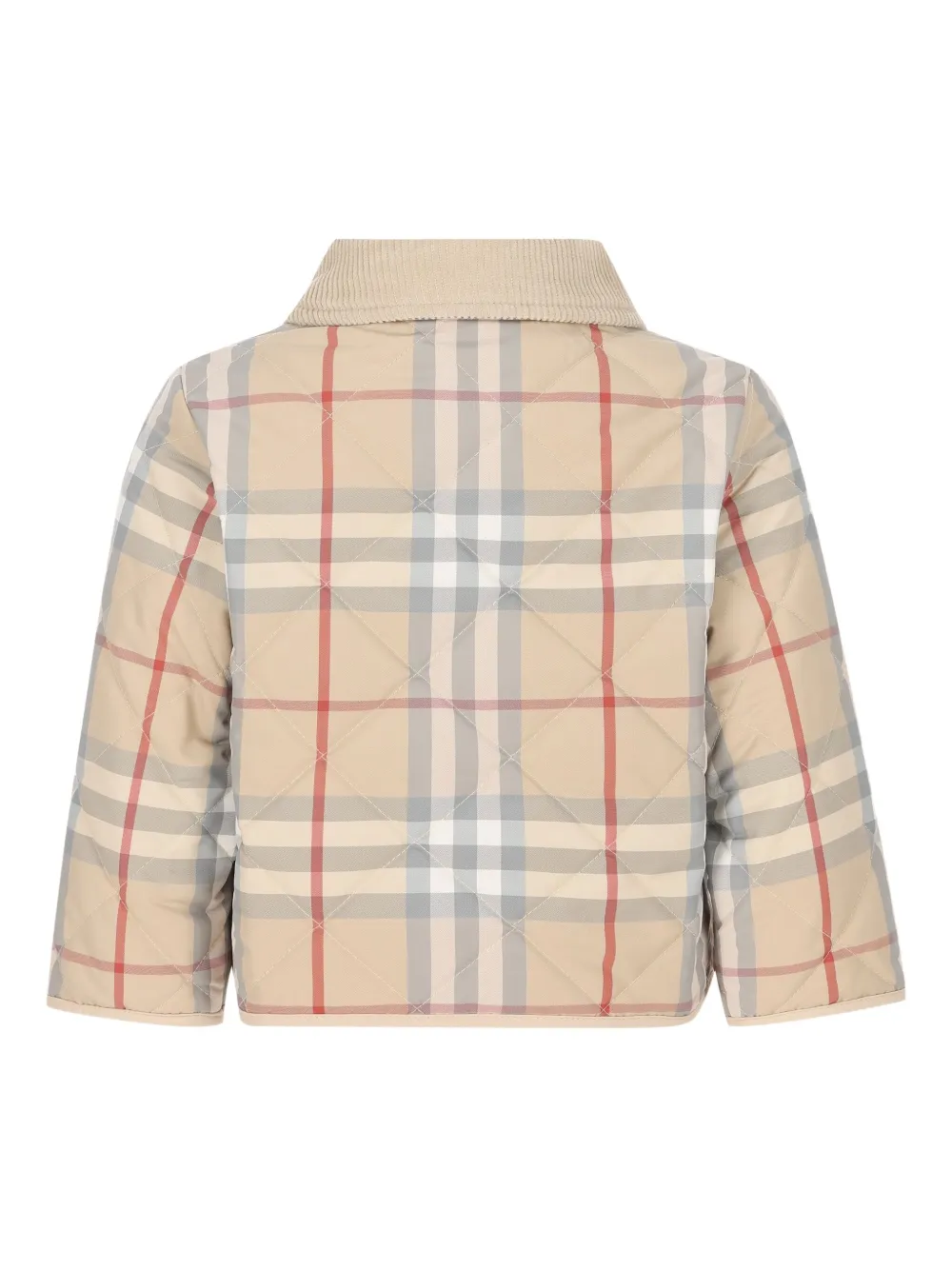 Burberry Kids Gevoerd geruit jack Beige