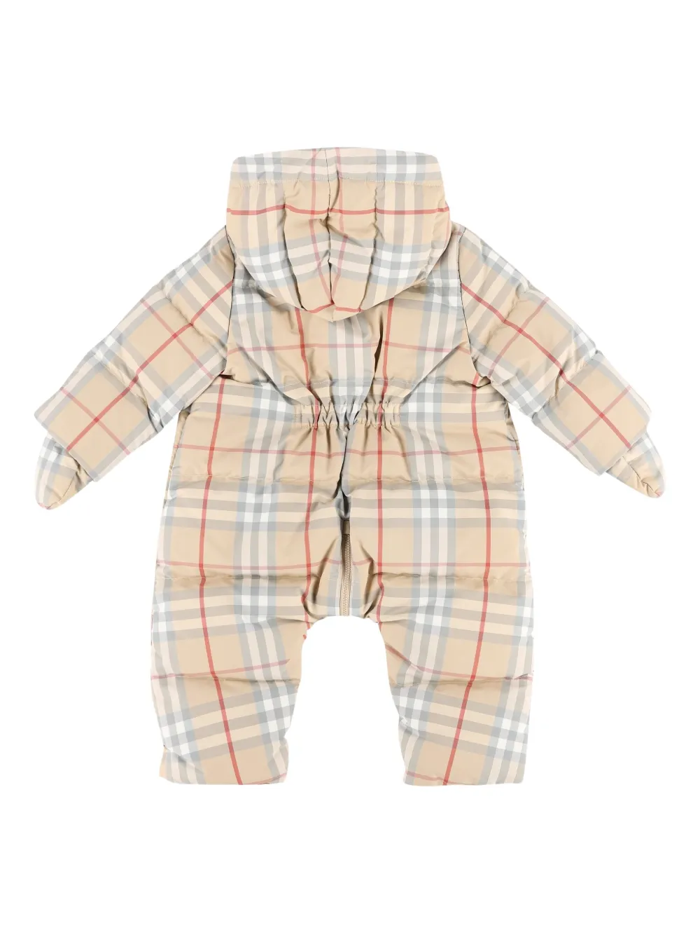 Burberry Kids check-pattern quilted snowsuit - Beige