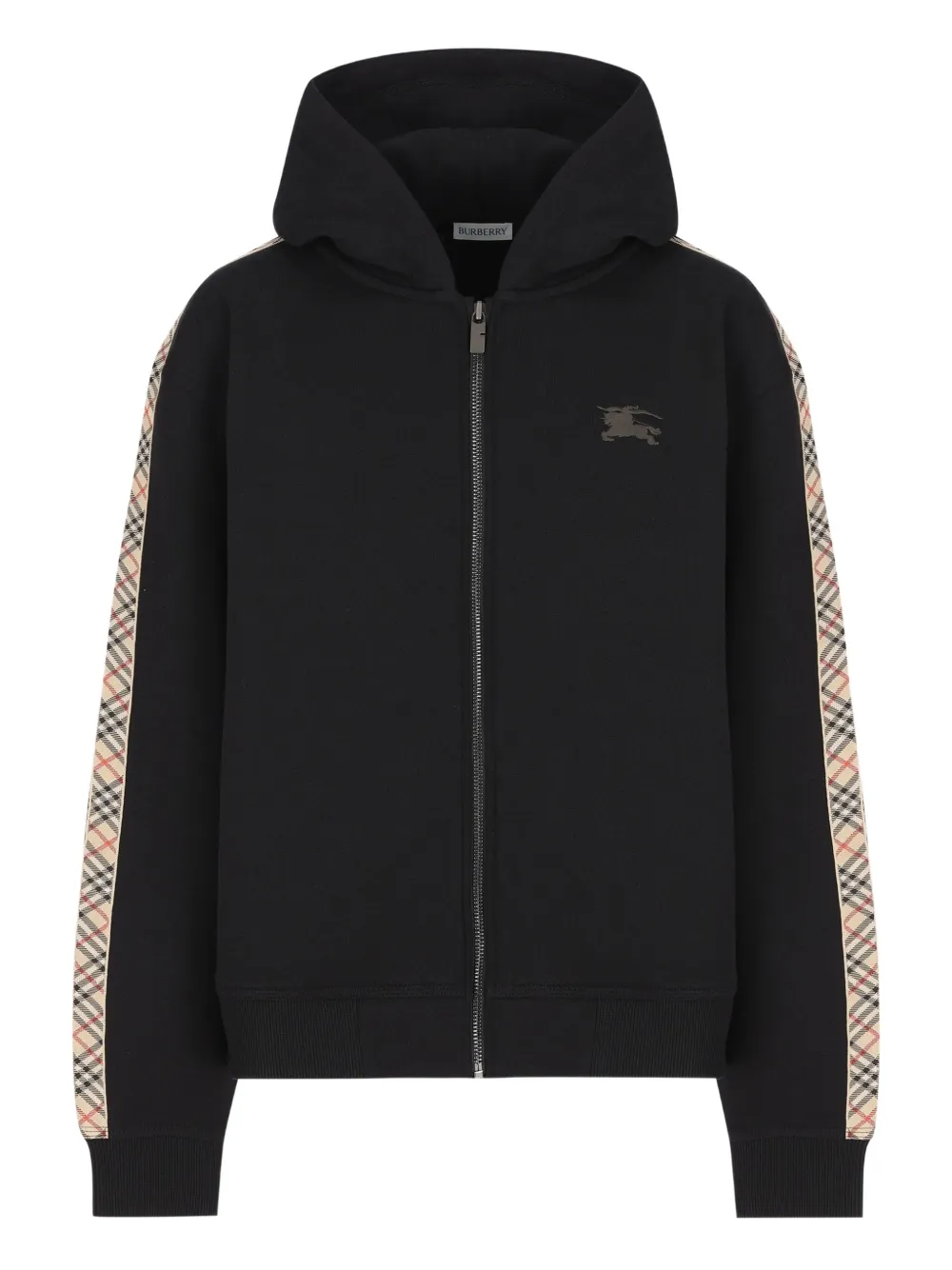 Burberry Kids logo-embroidered zip-up hoodie | Black | Image 1