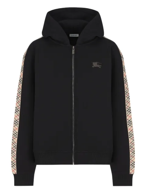 Burberry Kids logo-embroidered zip-up hoodie