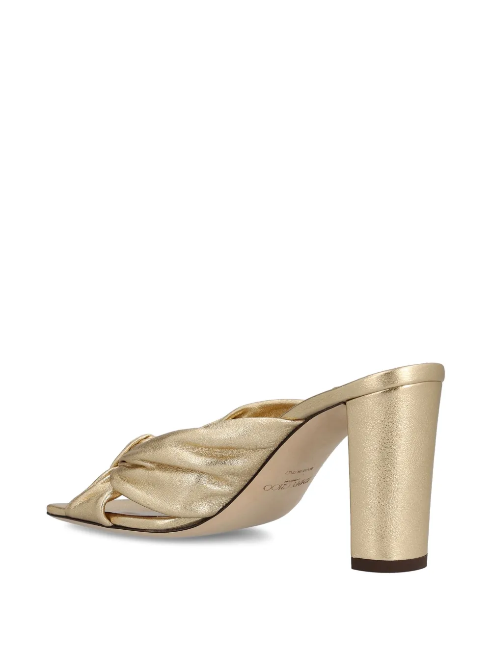 Jimmy Choo 85mm Avenue knotted sandals Gold