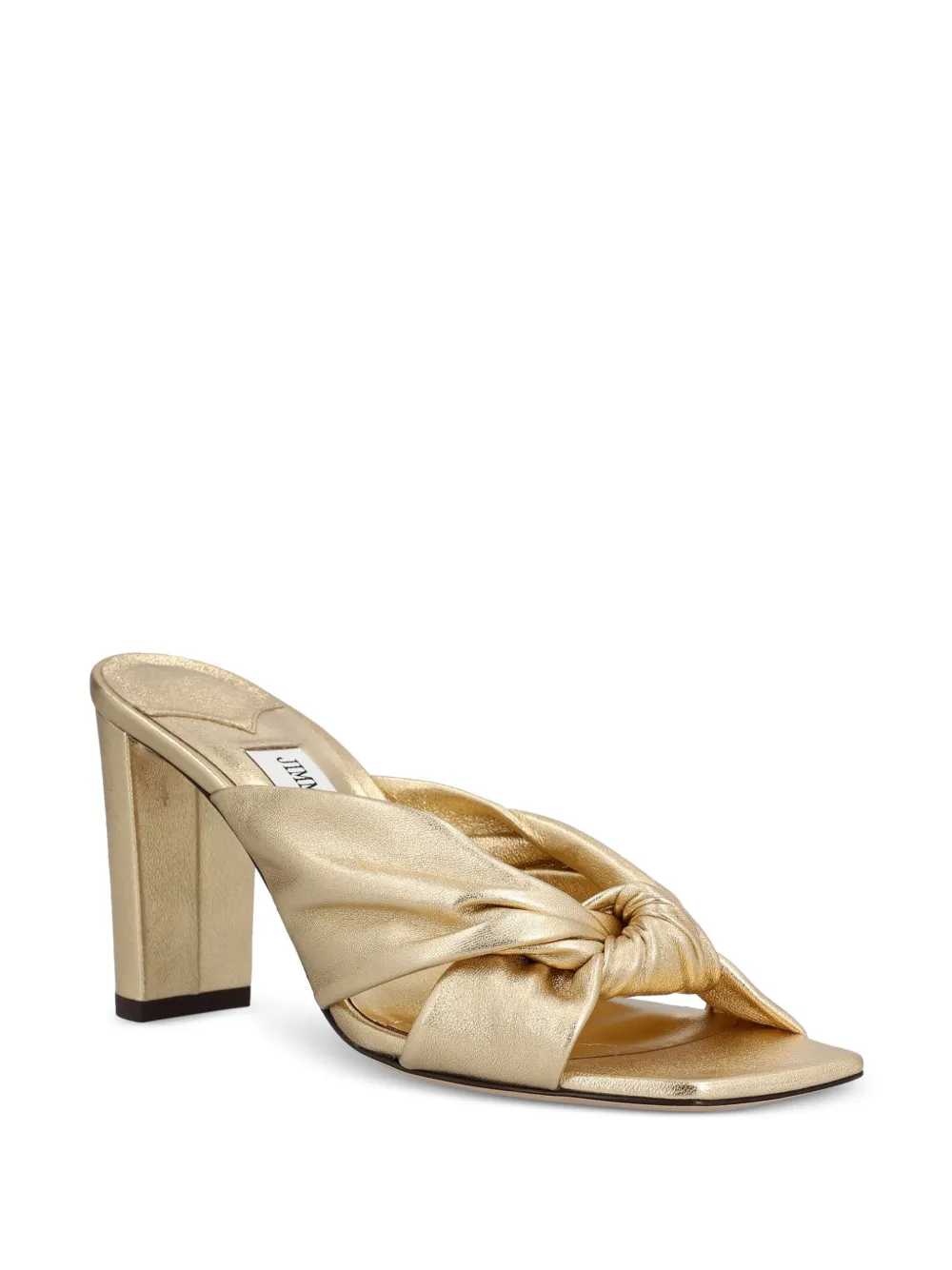 Jimmy Choo 85mm Avenue knotted sandals Gold