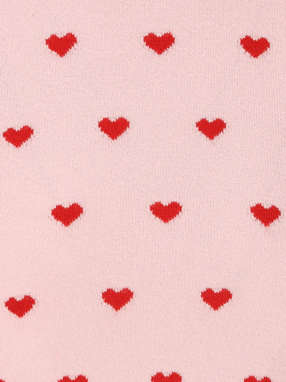 Valentino Heart-pattern Short-sleeve Sweater In Pink