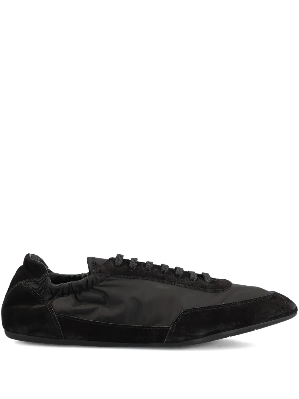 Prada Collapse sneakers met suède vlak Zwart