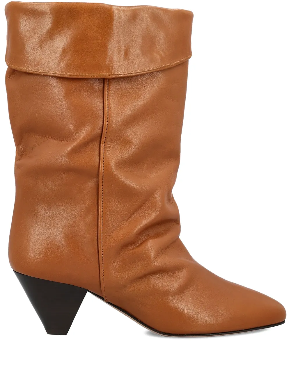 ISABEL MARANT 55mm calf leather slouch boots Brown