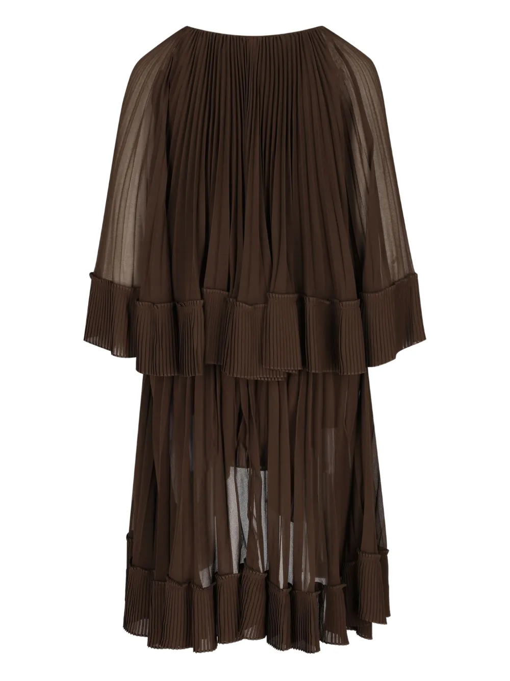 ZIMMERMANN Geplooide mini-jurk met cape Groen
