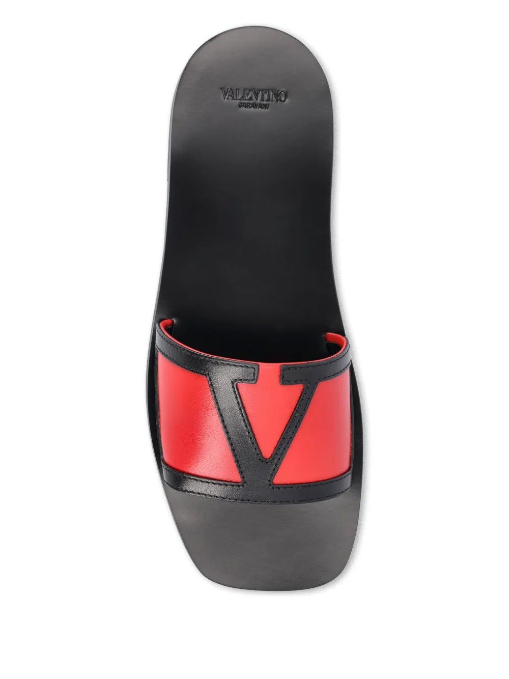 Valentino Viva Superstar Vlogo Leather Sandals In Red