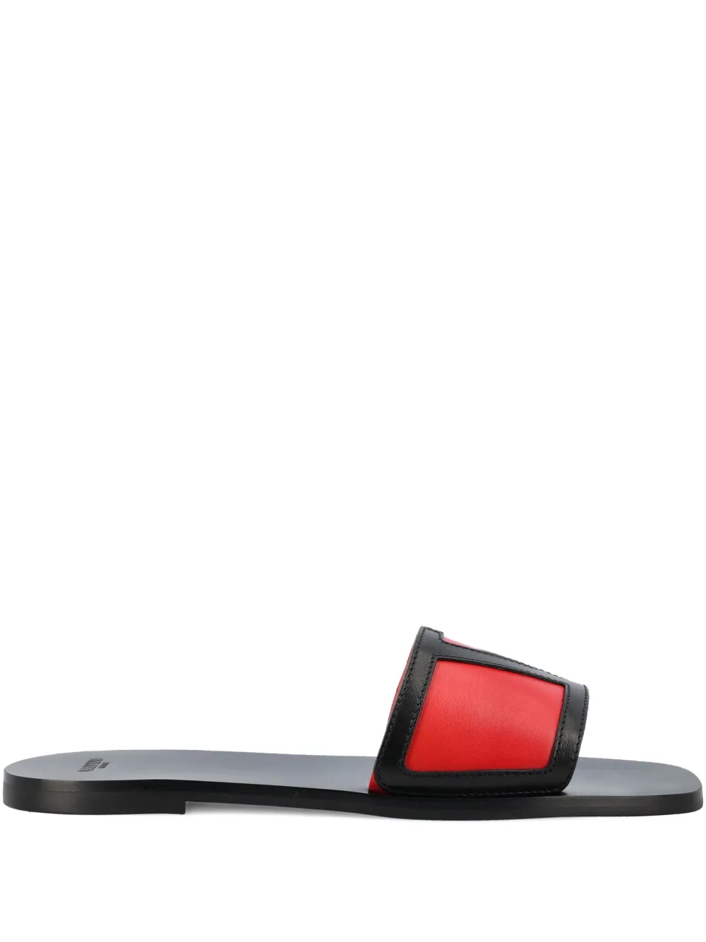 Valentino Viva Superstar Vlogo Leather Sandals In Red