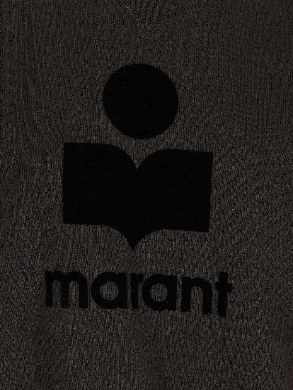 Isabel Marant Moby Flocked Logo Sweatshirt In Black