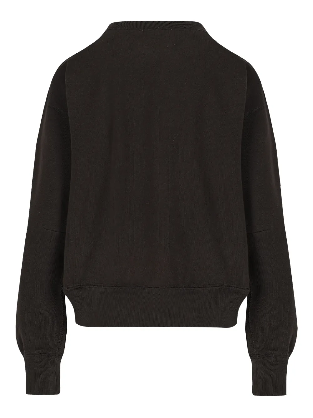 Isabel Marant Moby Flocked Logo Sweatshirt In Black
