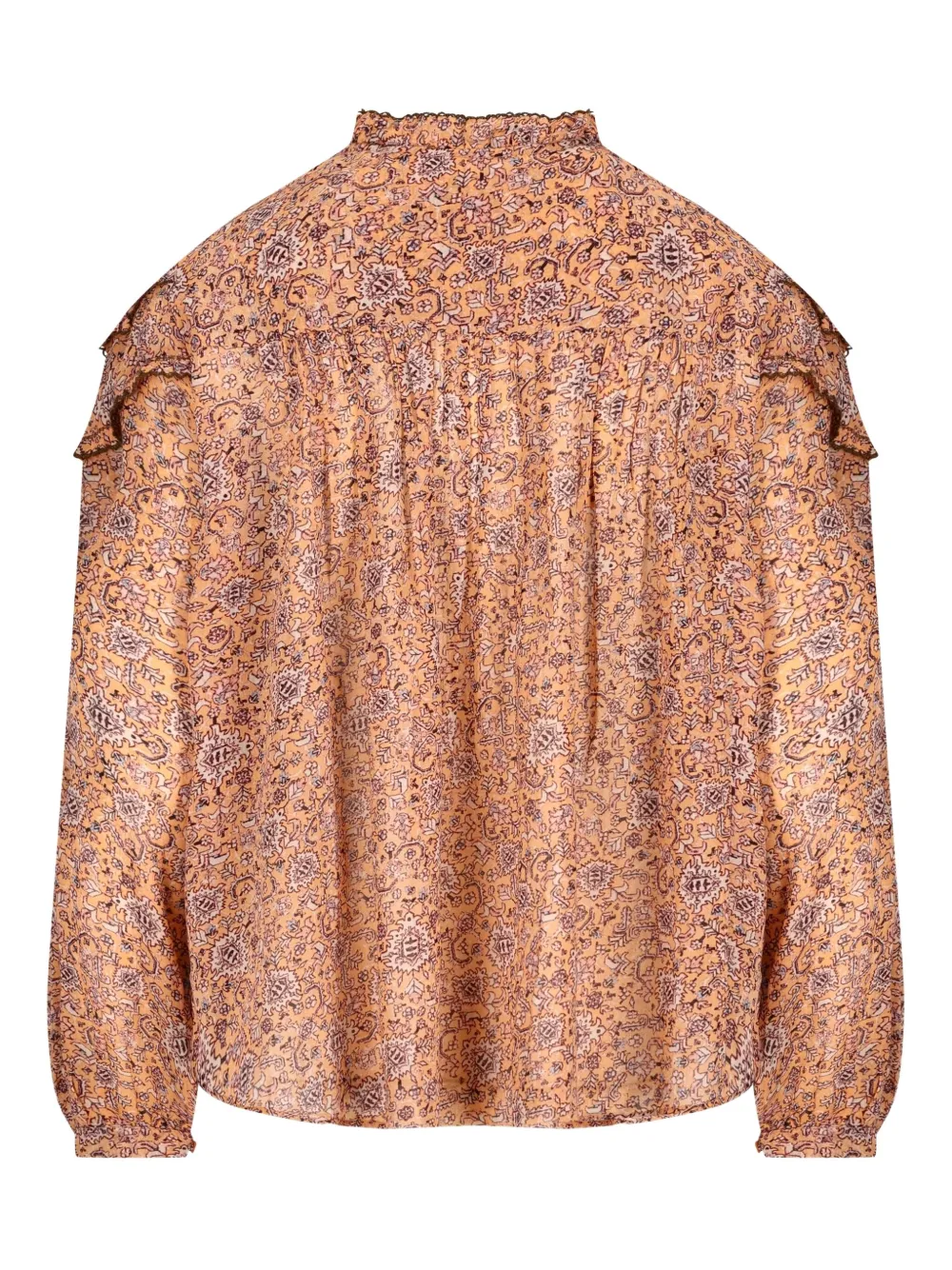 ISABEL MARANT ruffled floral-print shirt - Oranje