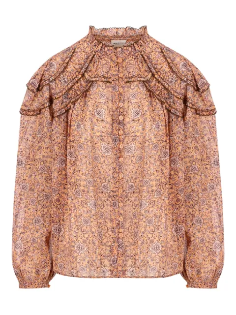 ISABEL MARANT ruffled floral-print shirt
