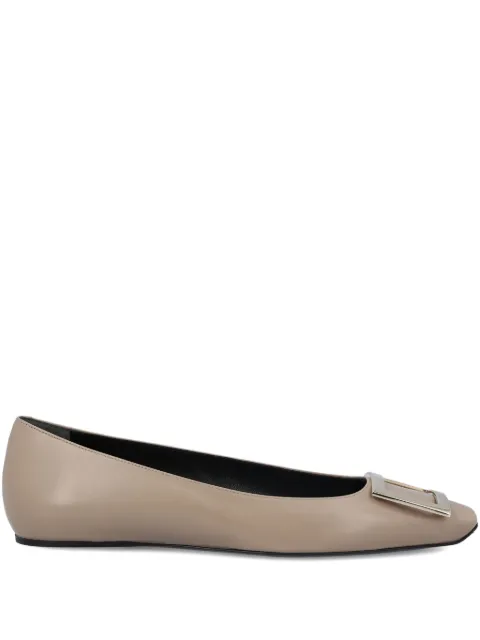Roger Vivier square-toe buckle-embellished ballet flats