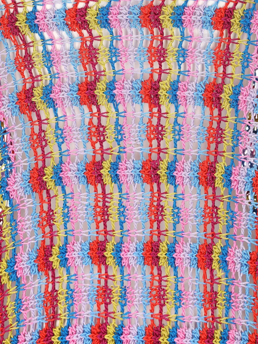 Giada Benincasa stripe-pattern fringed-hem scarf - Roze