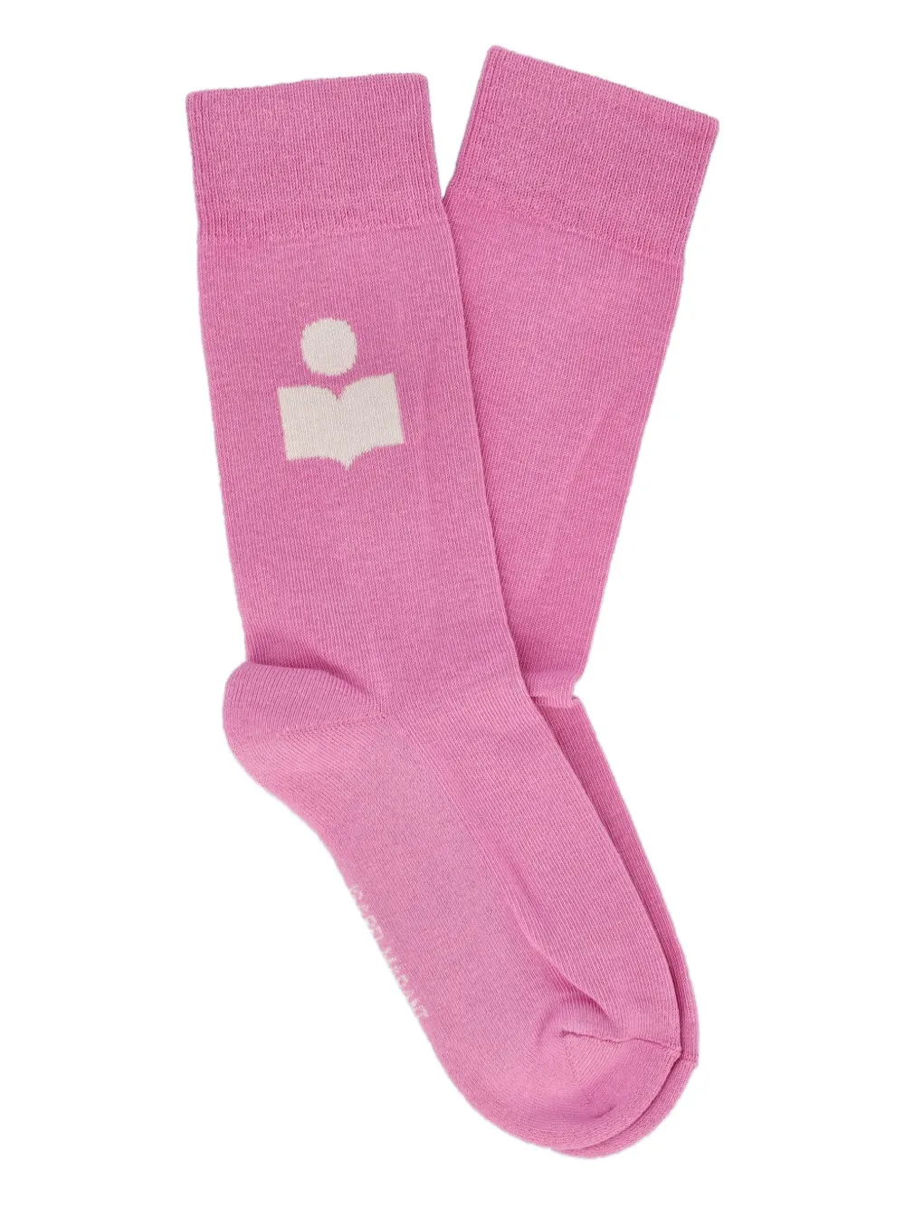 ISABEL MARANT logo-embroidered ribbed socks | Pink | Image 1
