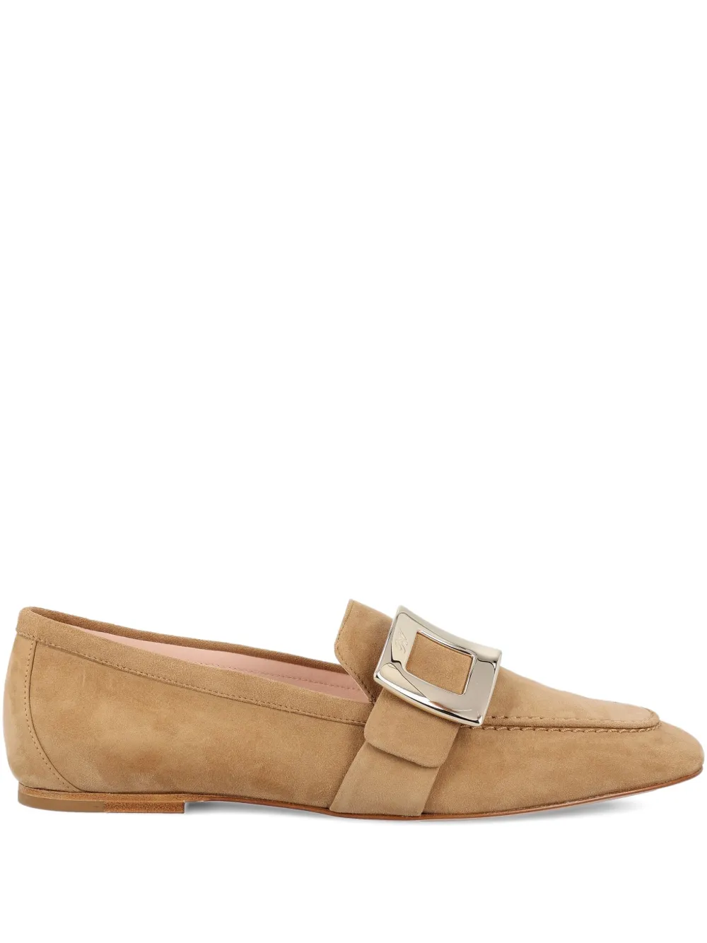 Roger Vivier buckle-detail suede loafers | Neutrals | Image 1