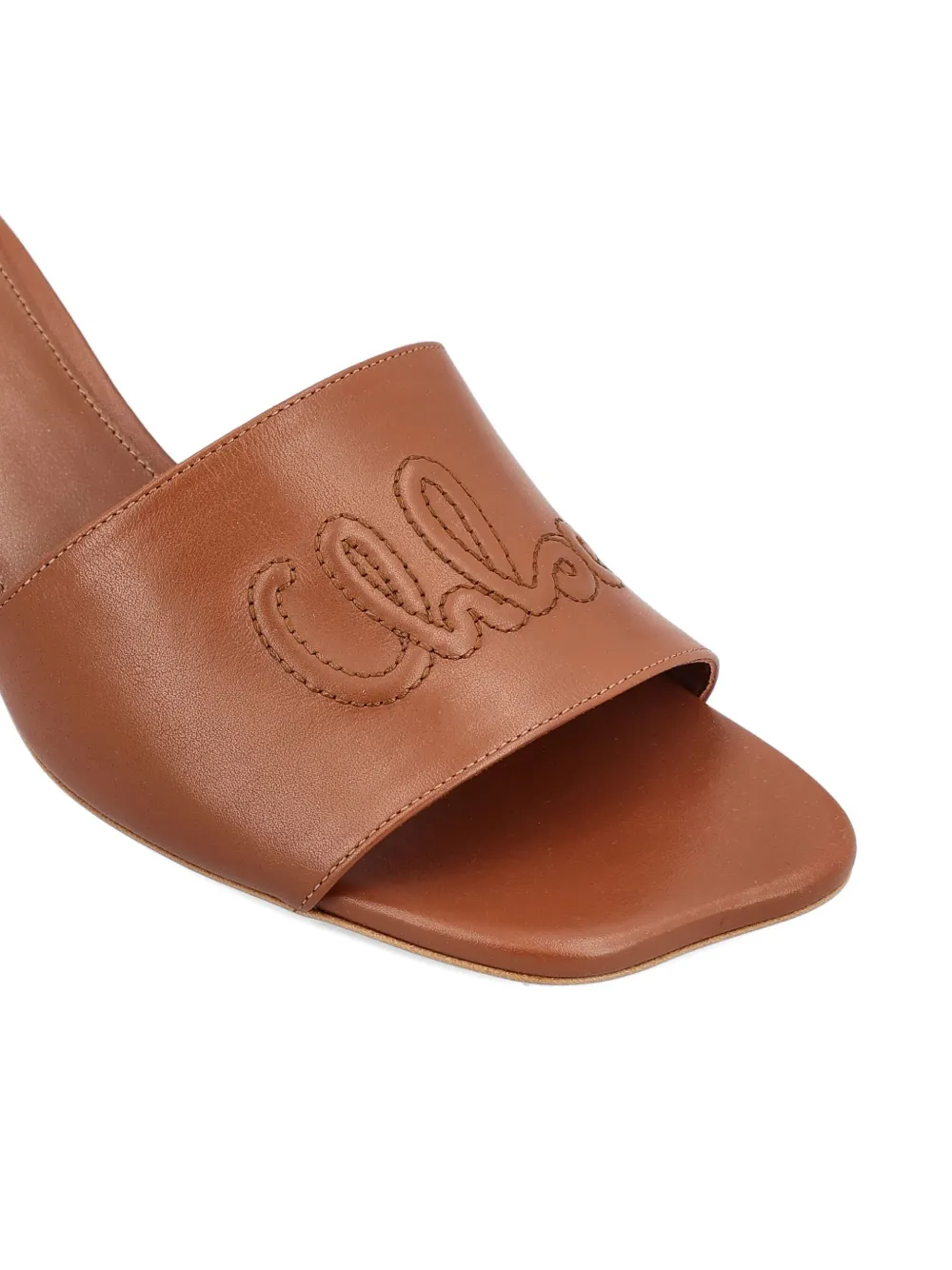 Chloé 55mm Soleil logo-embossed sandals Brown