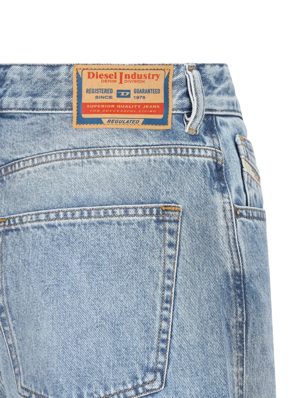 Diesel Jeans met logopatch Blauw
