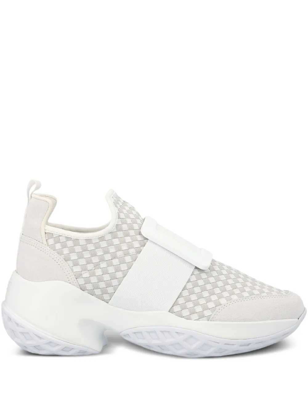 Roger Vivier Viv' Run woven buckle sneakers | White | Image 1