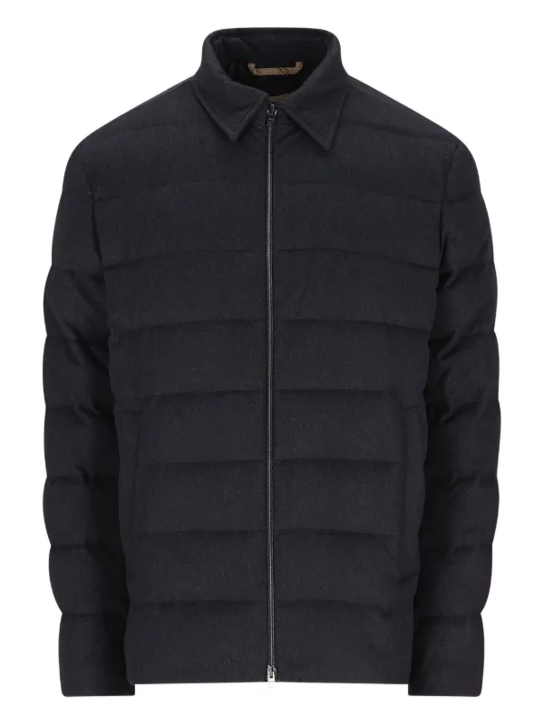 Herno ポロカラーパデッドジャケット | ブルー | FARFETCH JP