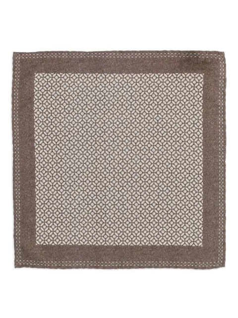 Brunello Cucinelli pañuelo de bolsillo con estampado geométrico